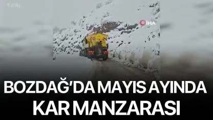 Bozdağ'da Mayıs ayında kar manzarası