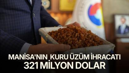 Manisa'nın kuru üzüm ihracatı 321 Milyon Dolar