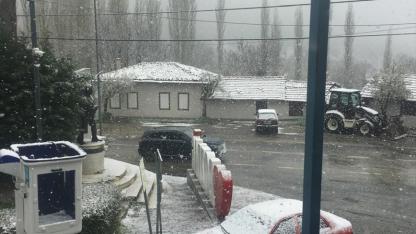 Ödemiş'e mayıs ayında kar yağdı