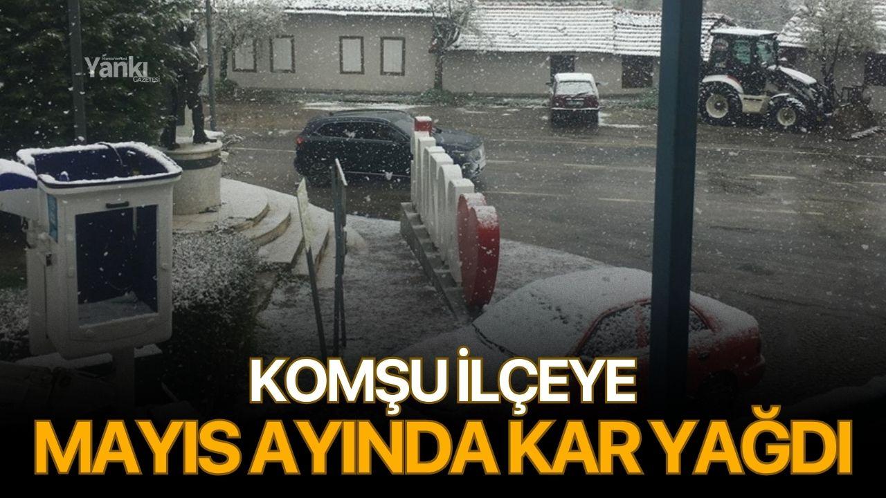 Ödemiş'e mayıs ayında kar yağdı