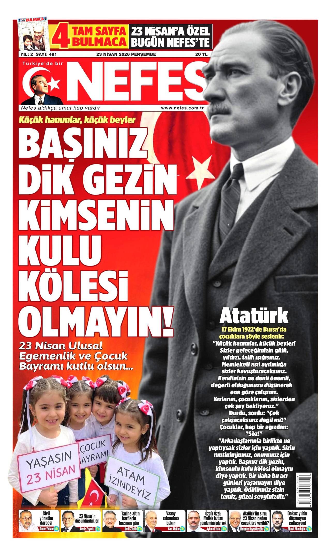 Nefes Gazetesi Gazete Manşeti