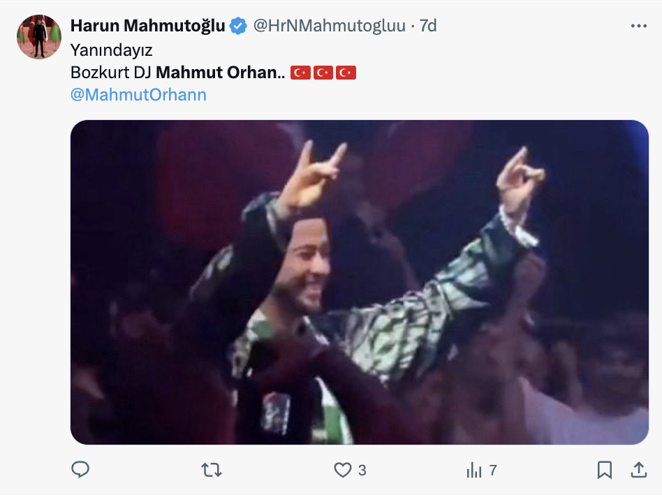 Dj Mahmut Orhan İsviçre Konserinde Bozkurt Yaptı! Konserlerinin iptal edildiği iddia edildi.